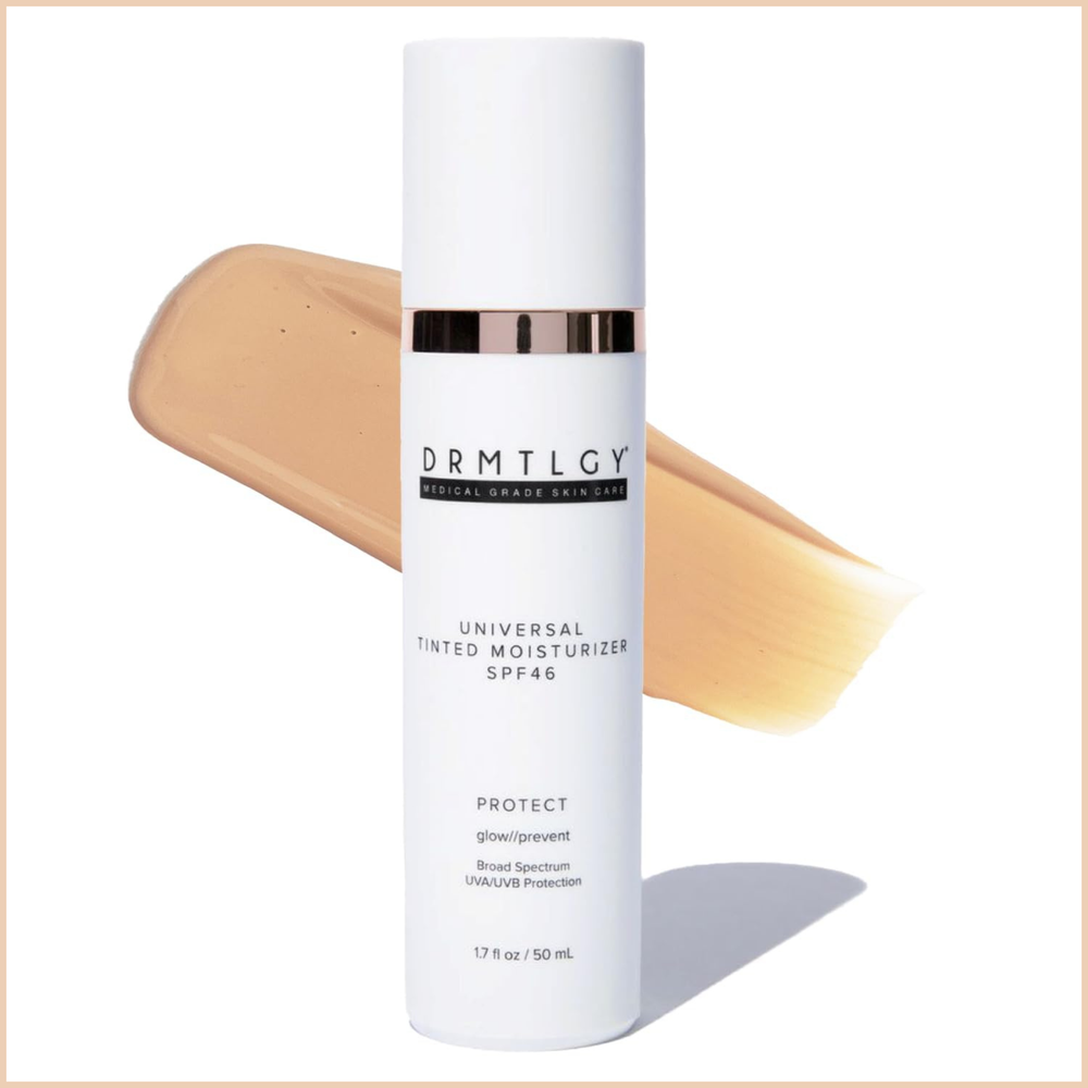 Universal Tinted Moisturizer SPF 46 – Hydrating Dewy Tinted Sunscreen with Zinc Oxide, Octinoxate, Niacinamide & Hyaluronic Acid – 1.7 oz