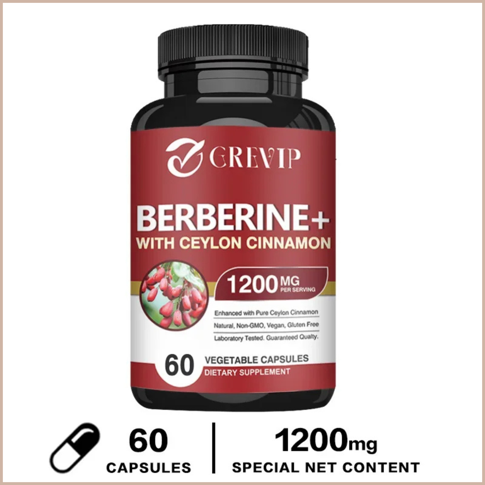Berberine with Ceylon Cinnamon Capsules, 60 Count